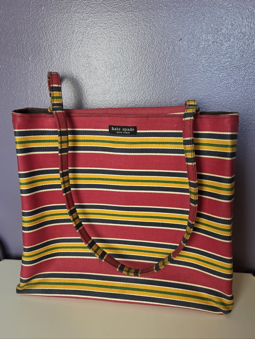 kate spade Red Striped Tote Bag